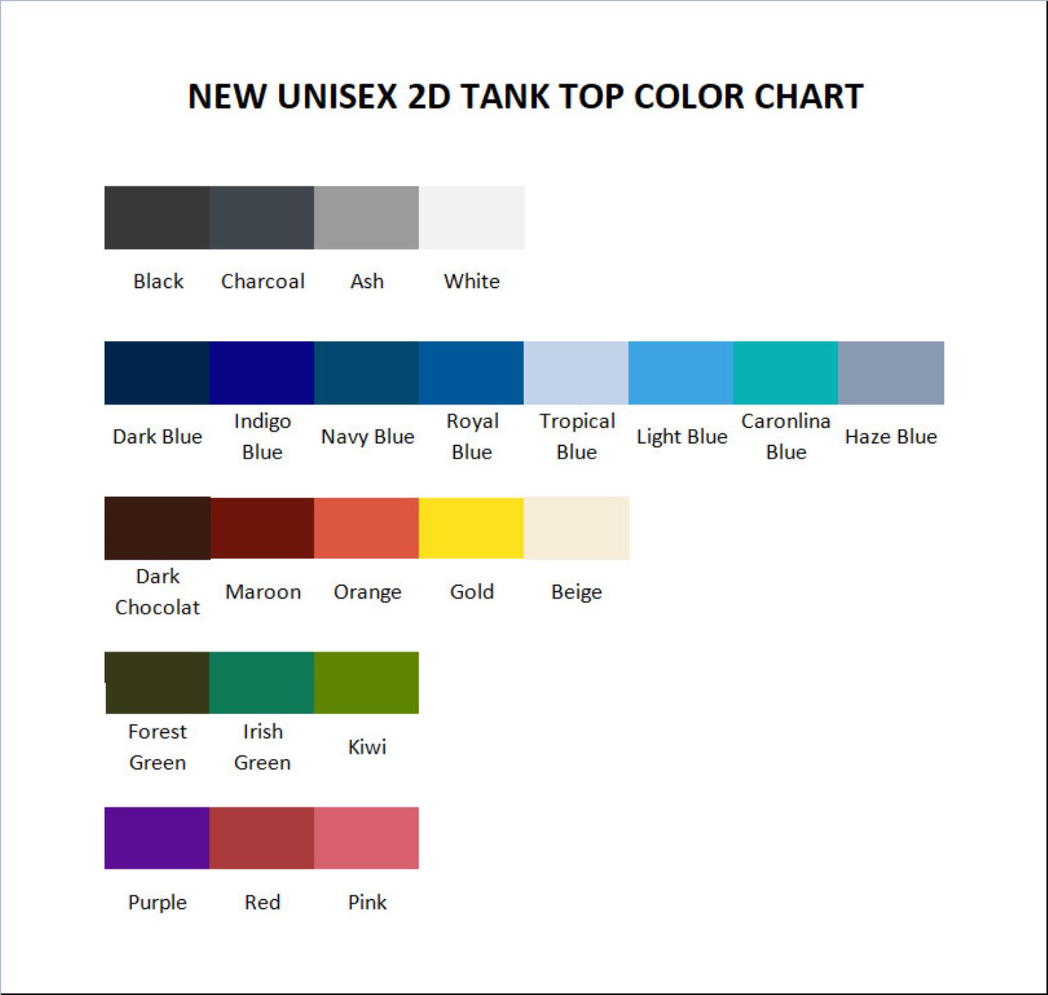 tank top color chart - Disco Elysium Shop