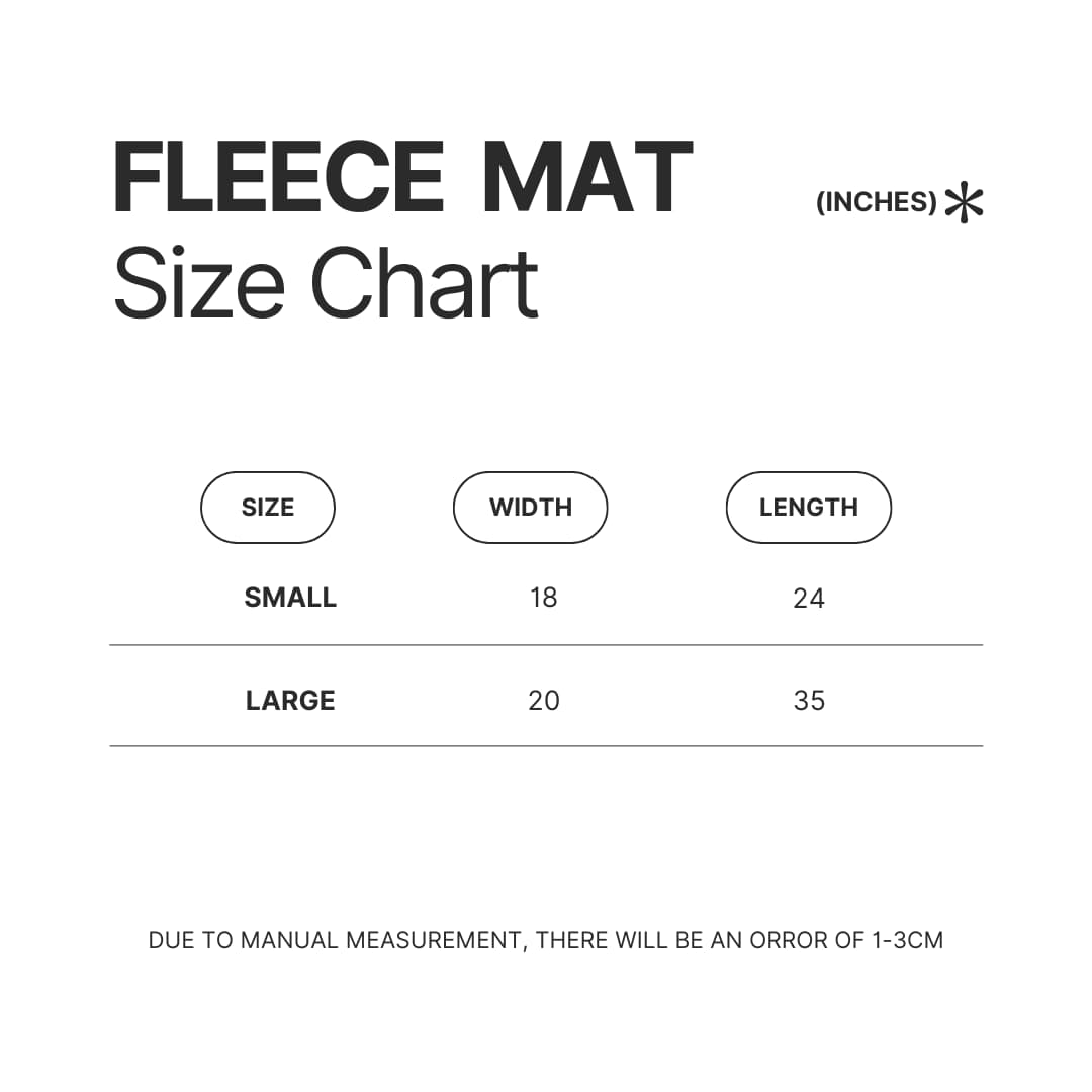 Fleece Mat Size Chart - Disco Elysium Shop