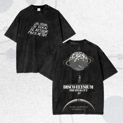 Vintage Disco Elysium the Final Cut Mineral Wash T-shirt