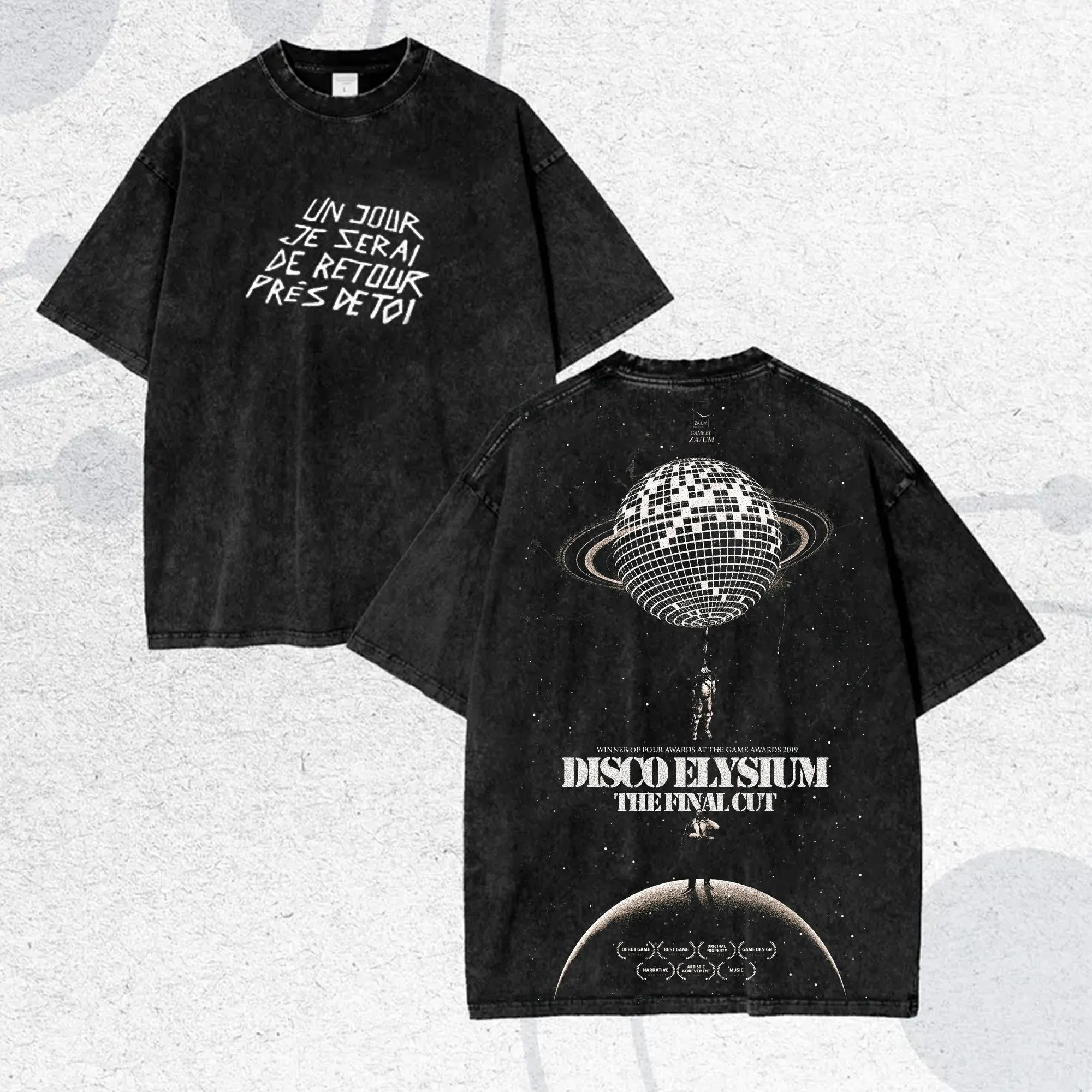 Vintage Disco Elysium the Final Cut Mineral Wash T-shirt