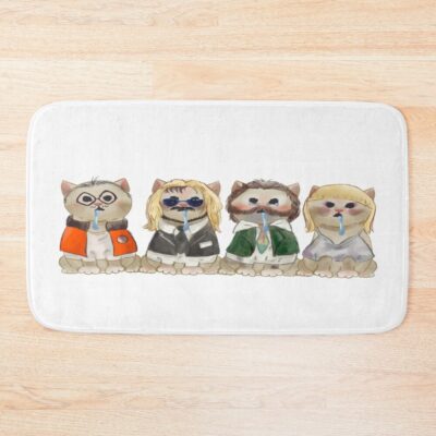 Disco Elysium Drooling Disco Cats Bath Mat