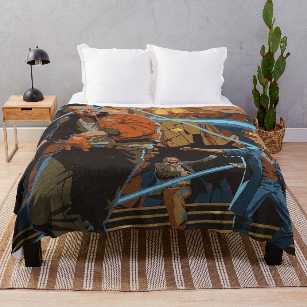 Disco Elysium Church Scene Harry And Kim Throw Blanket