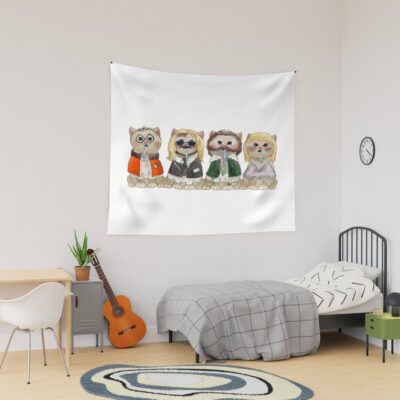 Disco Elysium Drooling Disco Cats Tapestry