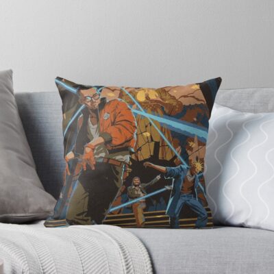 Disco Elysium Church Scene Harry And Kim Throw Pillow