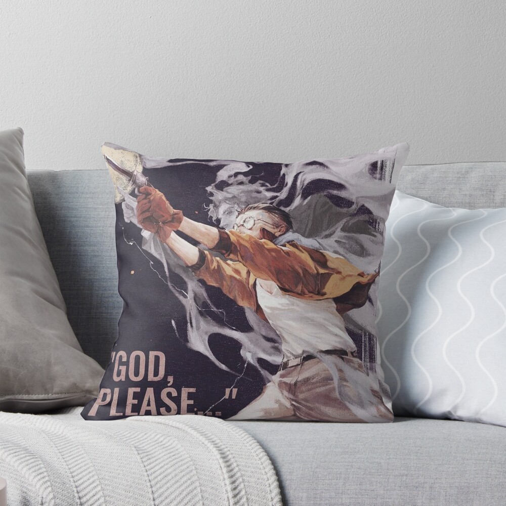 Disco Elysium Kim Kitsuragi God Please Throw Pillow